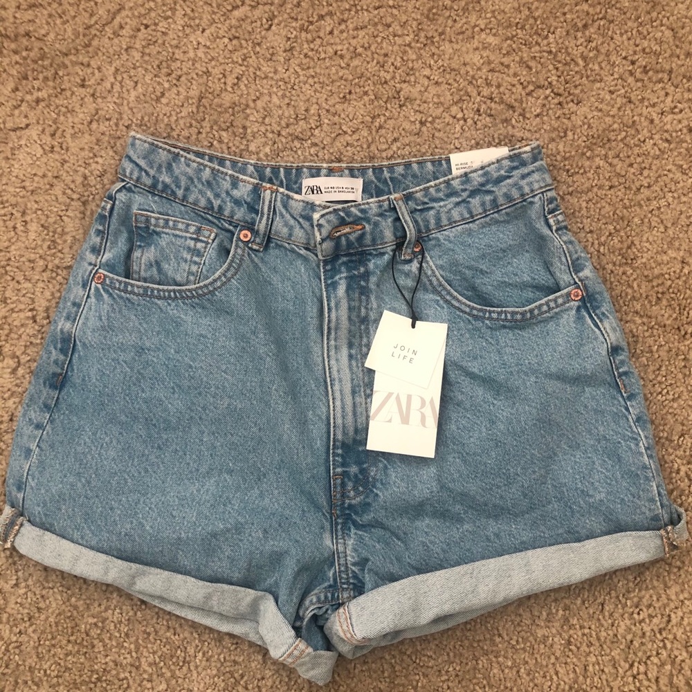 Zara hi-rise denim jeans